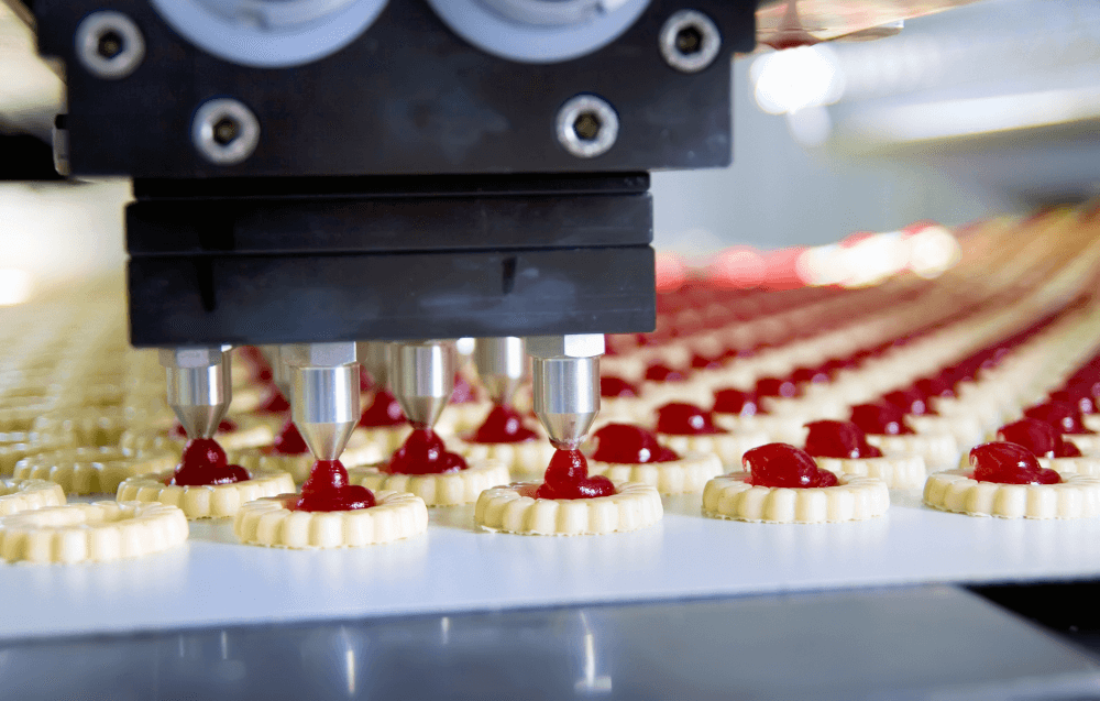 A production line for automation of food manufacturing