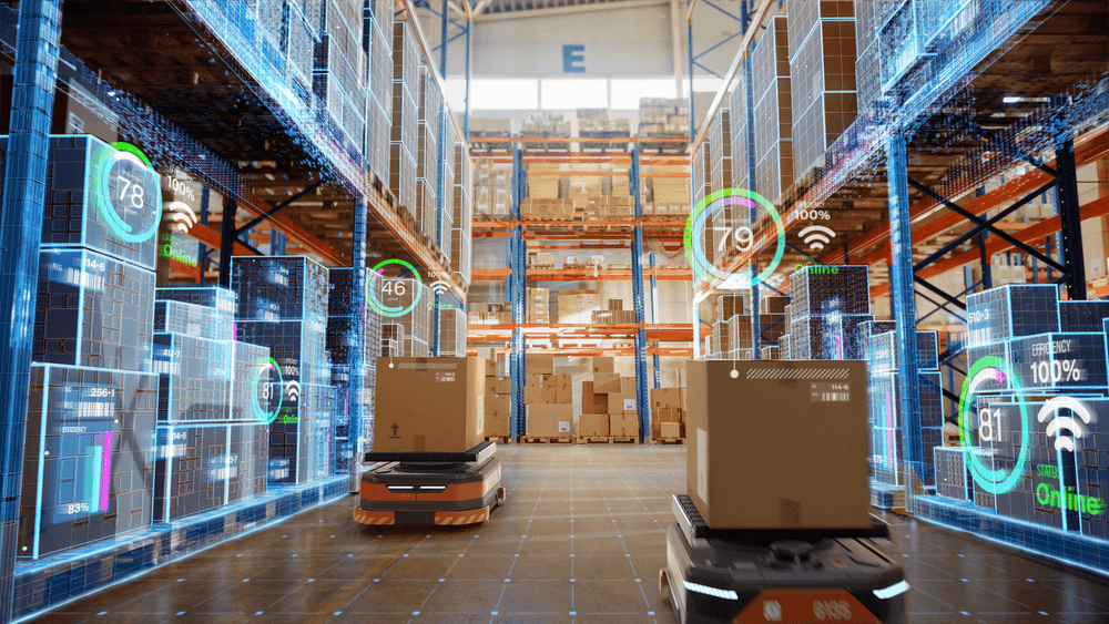 Smart warehouse mass storage graphic
